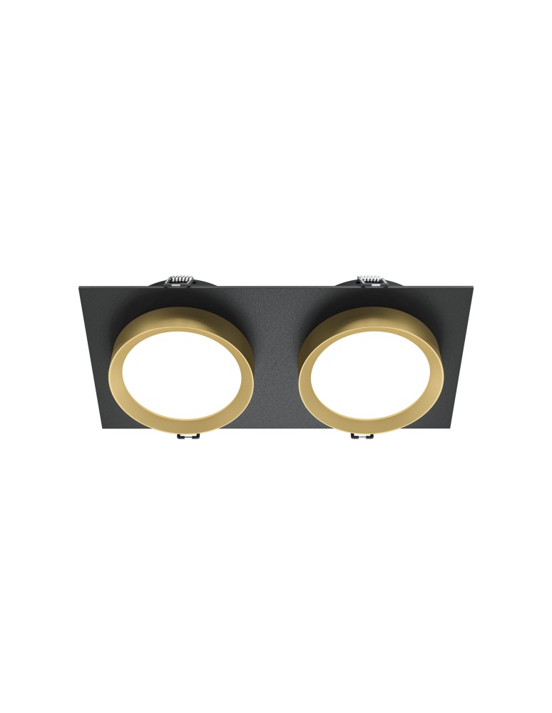 Maytoni Hoop Podtynkowa 2xGX53 15W Czarny, Złoty DL086-02-GX53-SQ-BG