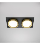 Lampy podtynkowe kwadratowe - Maytoni Hoop Podtynkowa 2xGX53 15W Czarny, Złoty DL086-02-GX53-SQ-BG - product 3
