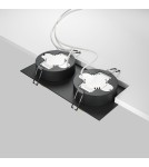 Lampy podtynkowe kwadratowe - Maytoni Hoop Podtynkowa 2xGX53 15W Czarny, Złoty DL086-02-GX53-SQ-BG - product 4