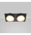 Lampy podtynkowe kwadratowe - Maytoni Hoop Podtynkowa 2xGX53 15W Czarny, Złoty DL086-02-GX53-SQ-BG - product 5