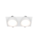 Lampy podtynkowe kwadratowe - Maytoni Hoop Podtynkowa 2xGX53 15W Biały DL086-02-GX53-SQ-W - product 1