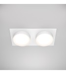 Lampy podtynkowe kwadratowe - Maytoni Hoop Podtynkowa 2xGX53 15W Biały DL086-02-GX53-SQ-W - product 3