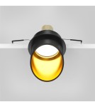 Lampy podtynkowe okrągłe - Maytoni Lipari Podtynkowa 1xGU10 12W Czarny, Złoty DL044-01-GU10-B - product 2