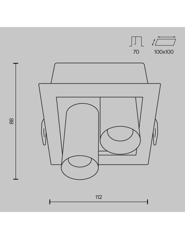 Maytoni Magnum Podtynkowa LED 14W 1250lm 3000K Biały DL094-02-7W3K-W Maytoni Magnum Podtynkowa LED 14W 1250lm 3000K Biały DL094-02-7W3K-W