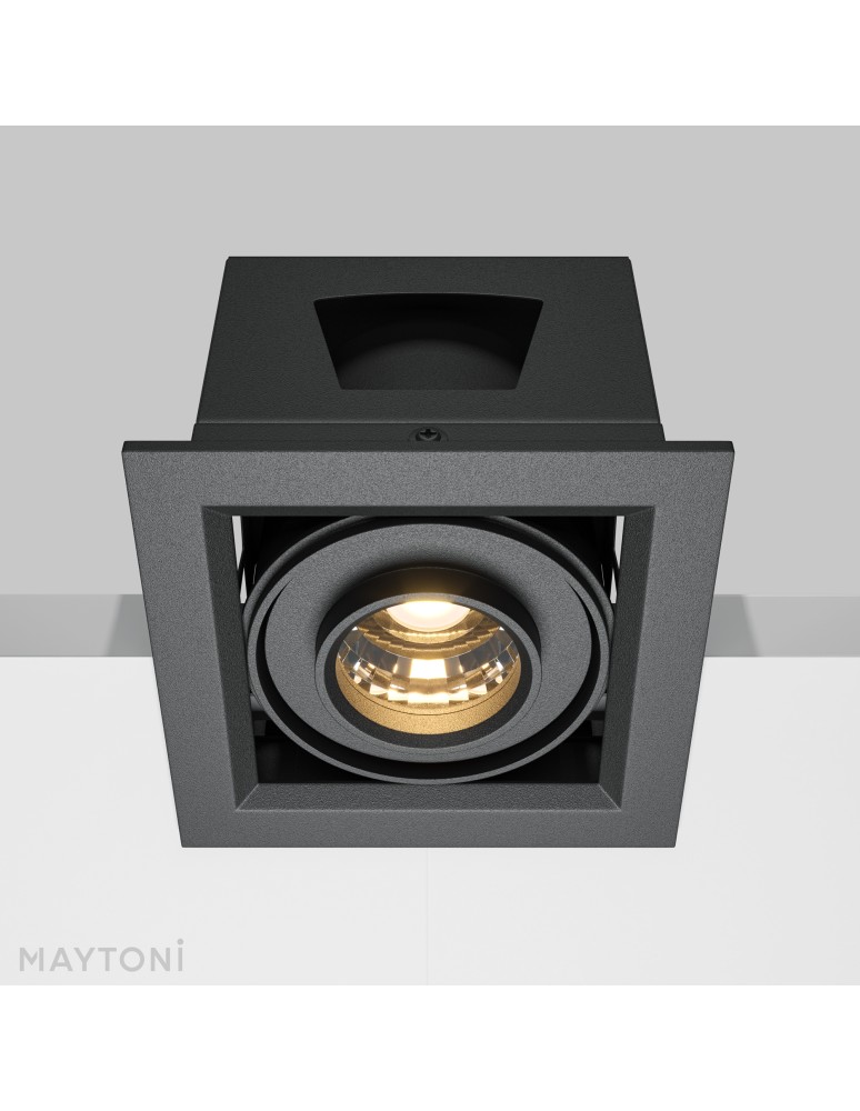 Maytoni Metal Modern Podtynkowa LED 10W 650lm 3000K Black DL093-01-10W3K-B