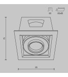 Lampy podtynkowe LED - Maytoni Metal Modern Podtynkowa LED 10W 650lm 3000K Black DL093-01-10W3K-B - product 7
