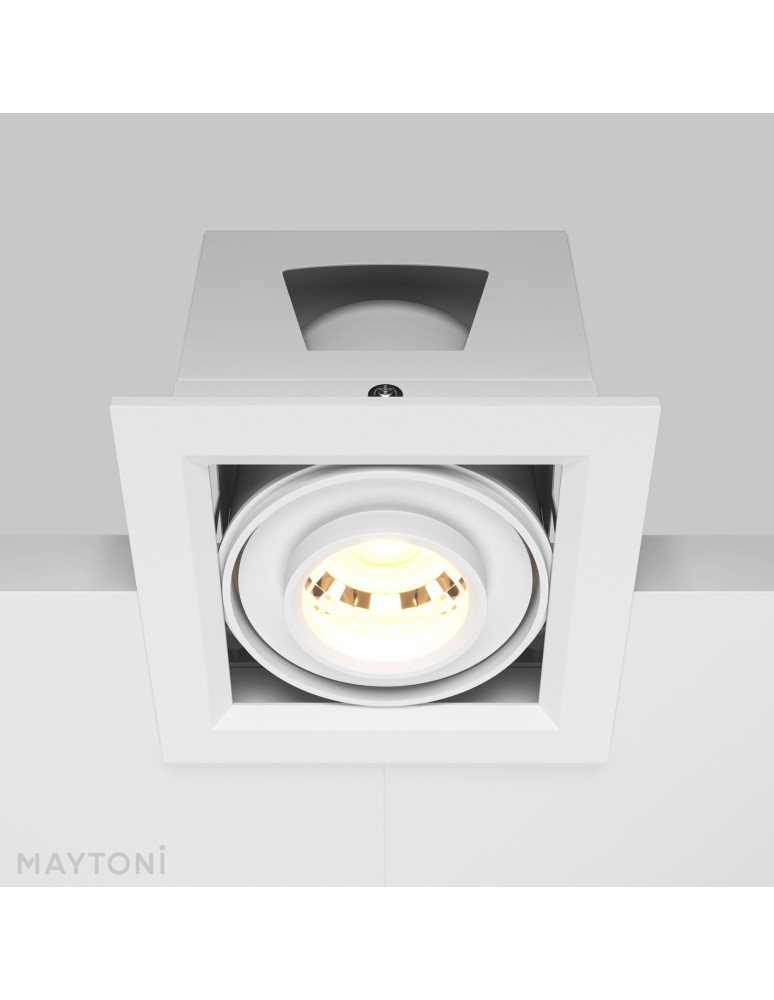 Maytoni Metal Modern Podtynkowa LED 10W 750lm 3000K Biały DL093-01-10W3K-W Maytoni Metal Modern Podtynkowa LED 10W 750lm 3000K Biały DL093-01-10W3K-W
