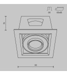 Maytoni Metal Modern Podtynkowa LED 10W 750lm 3000K Biały DL093-01-10W3K-W Maytoni Metal Modern Podtynkowa LED 10W 750lm 3000K Biały DL093-01-10W3K-W
