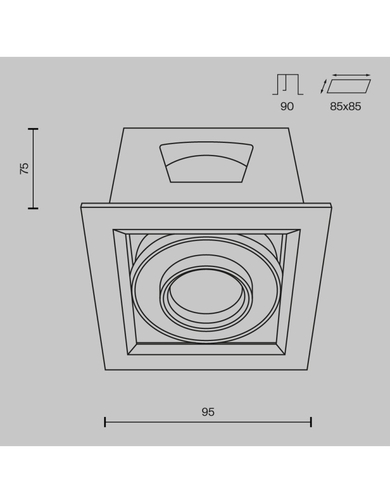 Maytoni Metal Modern Podtynkowa LED 10W 750lm 3000K Biały DL093-01-10W3K-W Maytoni Metal Modern Podtynkowa LED 10W 750lm 3000K Biały DL093-01-10W3K-W