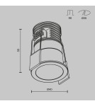 Lampy podtynkowe LED - Maytoni Minor Podtynkowa LED 5W 230lm 3000K Czarny, Biały DL089-5W3K-BW - product 7