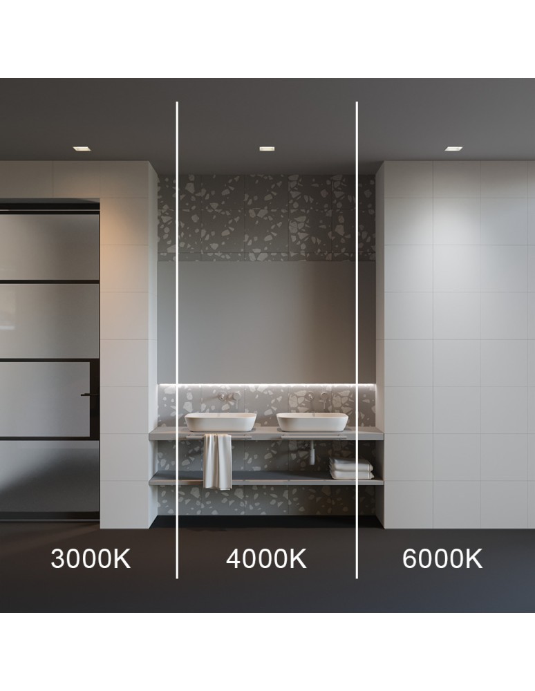 Maytoni Okno Podtynkowa LED 12W 820lm IP44 Biały DL056-12W3-4-6K-W