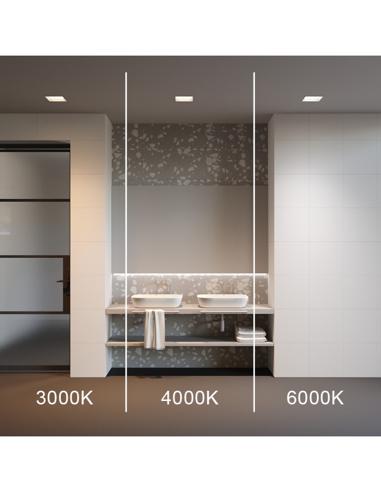 Maytoni Okno Podtynkowa LED 24W 1730lm IP44 Biały DL056-24W3-4-6K-W