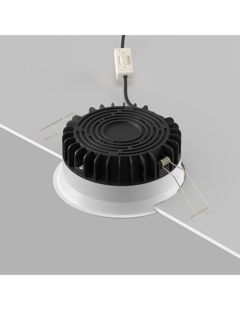 Maytoni Okno Podtynkowa LED 12W 900lm IP44 Biały DL055-12W3-4-6K-W
