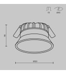 Lampy wpuszczane z kloszem hermetyczne - Maytoni Okno Podtynkowa LED 12W 900lm IP44 Biały DL055-12W3-4-6K-W - product 6