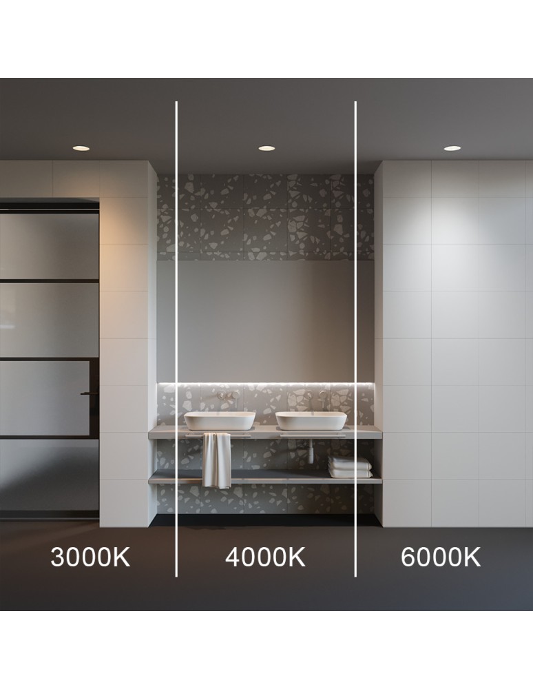 Maytoni Okno Podtynkowa LED 12W 900lm IP44 Biały DL055-12W3-4-6K-W