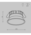 Maytoni Okno Podtynkowa LED 24W 1840lm IP44 Biały DL055-24W3-4-6K-W Maytoni Okno Podtynkowa LED 24W 1840lm IP44 Biały DL055-24W3-4-6K-W