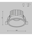 Maytoni Round Podtynkowa LED 12W 910lm 3000K Black DL058-12W3K-B Maytoni Round Podtynkowa LED 12W 910lm 3000K Black DL058-12W3K-B