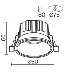 Maytoni Round Podtynkowa LED 12W 910lm 3000K Black DL058-12W3K-B Maytoni Round Podtynkowa LED 12W 910lm 3000K Black DL058-12W3K-B
