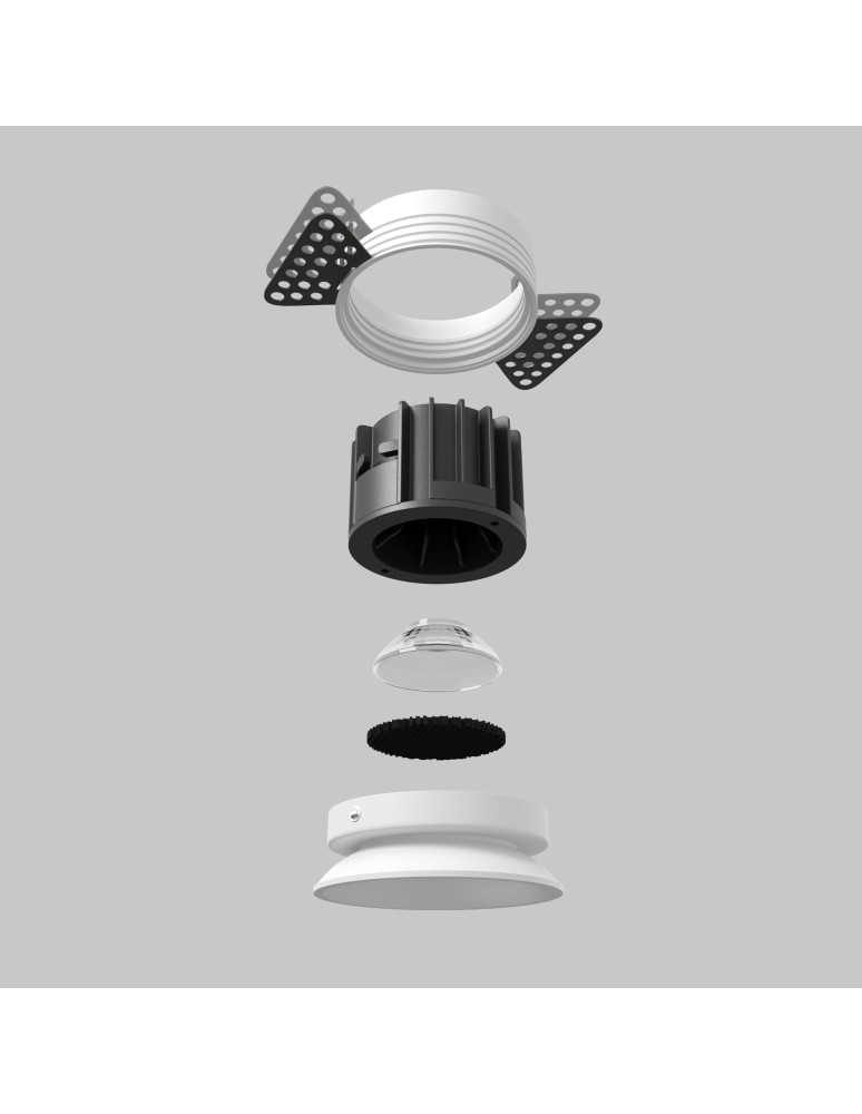 Maytoni Round Podtynkowa Bezramkowa do Szpachlowania LED 12W 920lm 3000K Biały DL058-12W3K-TRS-W Maytoni Round Podtynkowa Bezramkowa do Szpachlowania LED 12W 920lm 3000K Biały DL058-12W3K-TRS-W