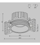 Maytoni Round Podtynkowa Bezramkowa do Szpachlowania LED 12W 920lm 3000K Biały DL058-12W3K-TRS-W Maytoni Round Podtynkowa Bezramkowa do Szpachlowania LED 12W 920lm 3000K Biały DL058-12W3K-TRS-W