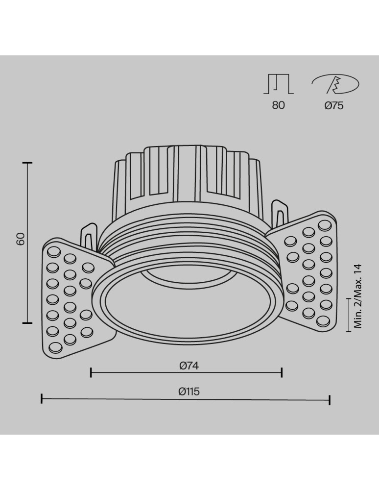 Maytoni Round Podtynkowa Bezramkowa do Szpachlowania LED 12W 920lm 3000K Biały DL058-12W3K-TRS-W Maytoni Round Podtynkowa Bezramkowa do Szpachlowania LED 12W 920lm 3000K Biały DL058-12W3K-TRS-W