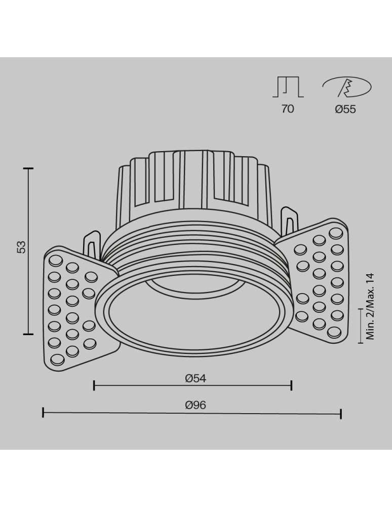 Maytoni Round Podtynkowa Bezramkowa do Szpachlowania LED 7W 450lm 3000K Black DL058-7W3K-TRS-B Maytoni Round Podtynkowa Bezramkowa do Szpachlowania LED 7W 450lm 3000K Black DL058-7W3K-TRS-B