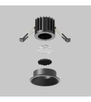 Maytoni Round Podtynkowa LED 7W 450lm 3000K Black DL058-7W3K-B Maytoni Round Podtynkowa LED 7W 450lm 3000K Black DL058-7W3K-B