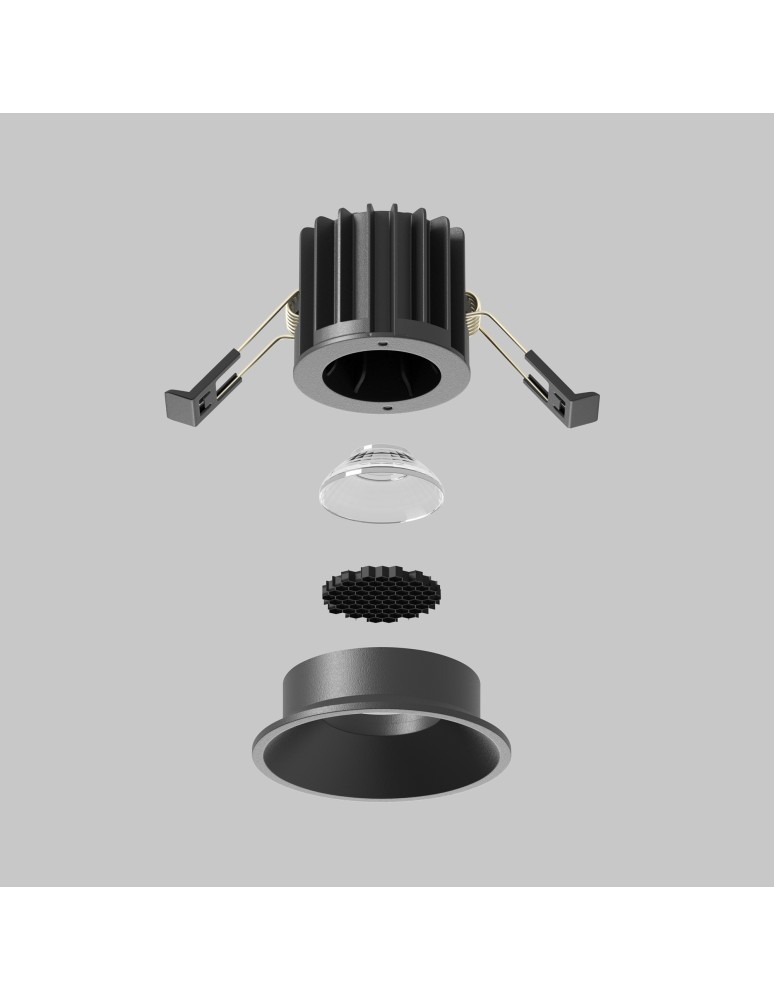 Maytoni Round Podtynkowa LED 7W 450lm 3000K Black DL058-7W3K-B Maytoni Round Podtynkowa LED 7W 450lm 3000K Black DL058-7W3K-B
