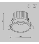 Maytoni Round Podtynkowa LED 7W 450lm 3000K Black DL058-7W3K-B Maytoni Round Podtynkowa LED 7W 450lm 3000K Black DL058-7W3K-B