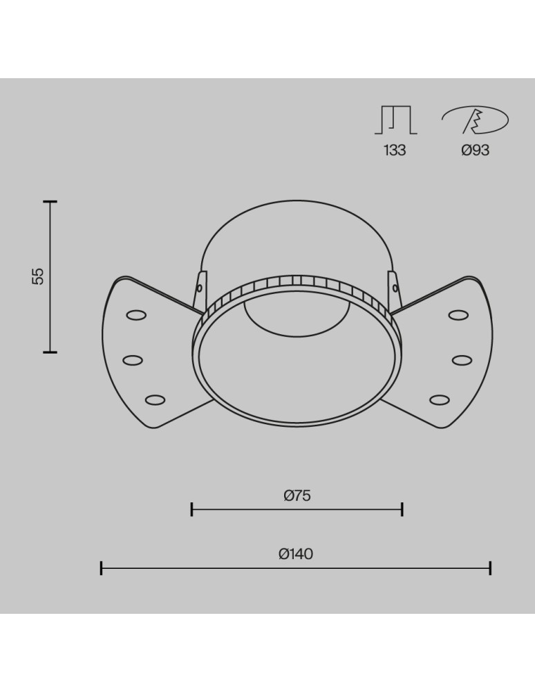 Lampy podtynkowe bezramkowe - trimless - Maytoni Share Podtynkowa Bezramkowa do Szpachlowania 1xGU10 20W Black DL051-01-GU10-RD-WB - product kolory-swiatla.pl 6
