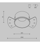 Lampy podtynkowe bezramkowe - trimless - Maytoni Share Podtynkowa Bezramkowa do Szpachlowania 1xGU10 20W Złoty Mat DL051-01-GU10-RD-WMG - product 6