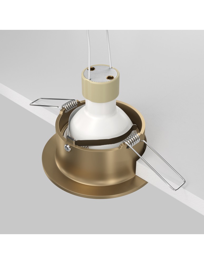 Lampy podtynkowe złote - Maytoni Slim Podtynkowa 1xGU10 50W Złoty Mat DL027-2-01-MG - product kolory-swiatla.pl 4