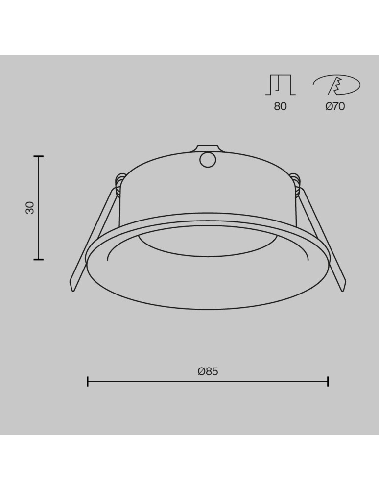 Lampy podtynkowe złote - Maytoni Slim Podtynkowa 1xGU10 50W Złoty Mat DL027-2-01-MG - product kolory-swiatla.pl 6