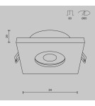 Maytoni Stark Podtynkowa 1xGU10 50W IP65 Srebrny DL083-01-GU10-SQ-S Maytoni Stark Podtynkowa 1xGU10 50W IP65 Srebrny DL083-01-GU10-SQ-S