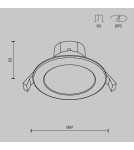 Lampy podtynkowe hermetyczne - Maytoni Stockton Podtynkowa LED 7W 750lm IP44 Biały DL015-6-L7W - product 6