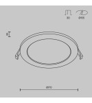 Lampy podtynkowe hermetyczne - Maytoni Stockton Podtynkowa LED 12W 1000lm IP44 Biały DL016-6-L12W - product 7