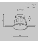 Maytoni Wise Podtynkowa LED 10W 530lm 3000K Biały DL057-10W3K-W Maytoni Wise Podtynkowa LED 10W 530lm 3000K Biały DL057-10W3K-W