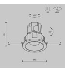 Maytoni Wise Podtynkowa LED 7W 400lm 3000K Biały DL057-7W3K-W Maytoni Wise Podtynkowa LED 7W 400lm 3000K Biały DL057-7W3K-W