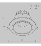 Maytoni Yin Podtynkowa LED 12W 920lm 4000K Biały DL031-L12W4K-D-W Maytoni Yin Podtynkowa LED 12W 920lm 4000K Biały DL031-L12W4K-D-W