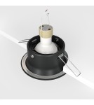 Lampy podtynkowe okrągłe - Maytoni Yin Podtynkowa 1xGU10 50W Black DL030-2-01B - product 5