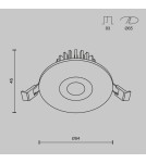 Lampy podtynkowe LED - Maytoni Zen Podtynkowa LED 7W 500lm 4000K Black DL038-2-L7B4K - product 6