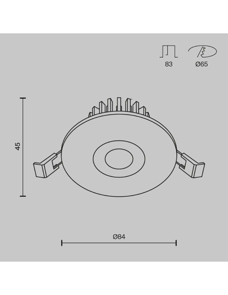 Maytoni Zen Podtynkowa LED 7W 550lm 4000K Biały DL038-2-L7W4K