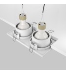 Maytoni Zoom Podtynkowa 2xGU10 50W IP65 Biały DL033-2-02W Maytoni Zoom Podtynkowa 2xGU10 50W IP65 Biały DL033-2-02W