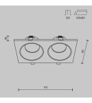 Maytoni Zoom Podtynkowa 2xGU10 50W IP65 Biały DL033-2-02W Maytoni Zoom Podtynkowa 2xGU10 50W IP65 Biały DL033-2-02W
