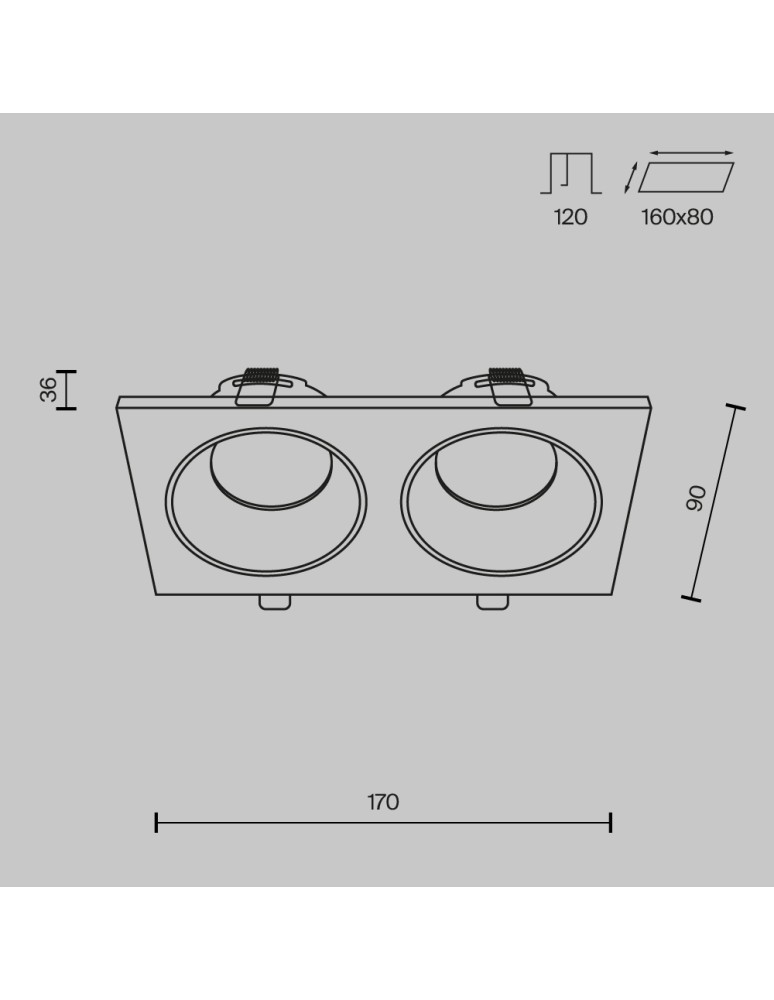 Maytoni Zoom Podtynkowa 2xGU10 50W IP65 Biały DL033-2-02W Maytoni Zoom Podtynkowa 2xGU10 50W IP65 Biały DL033-2-02W