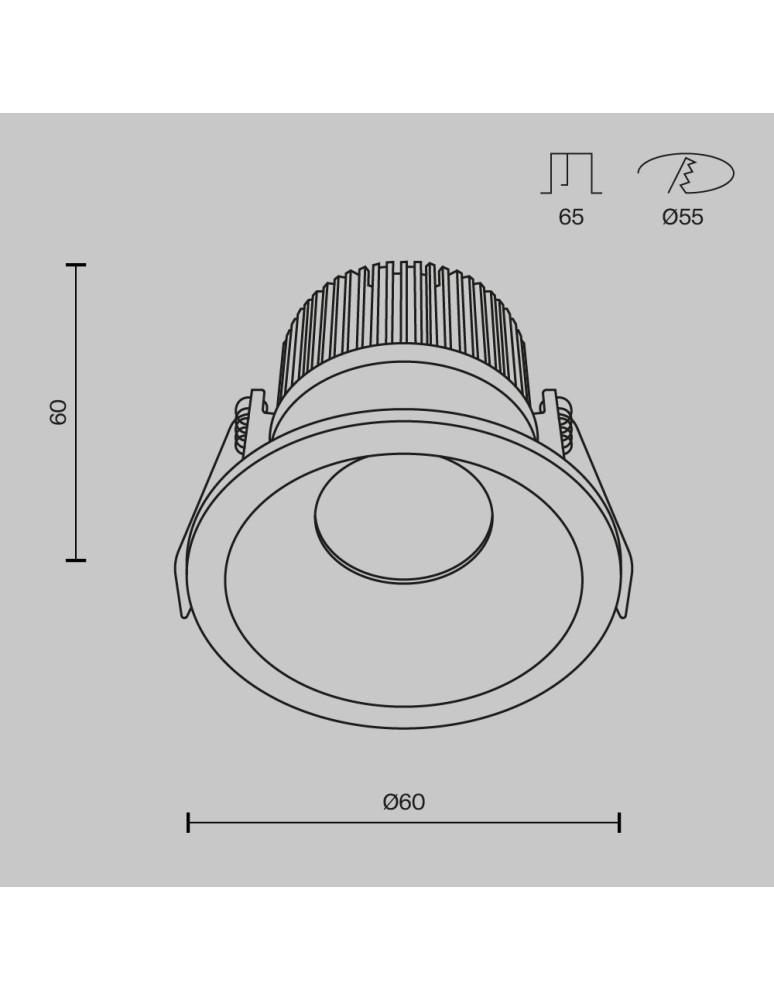 Maytoni Zoom Podtynkowa LED 6W 370lm 3000K IP65 Black DL034-01-06W3K-D-B Maytoni Zoom Podtynkowa LED 6W 370lm 3000K IP65 Black DL034-01-06W3K-D-B