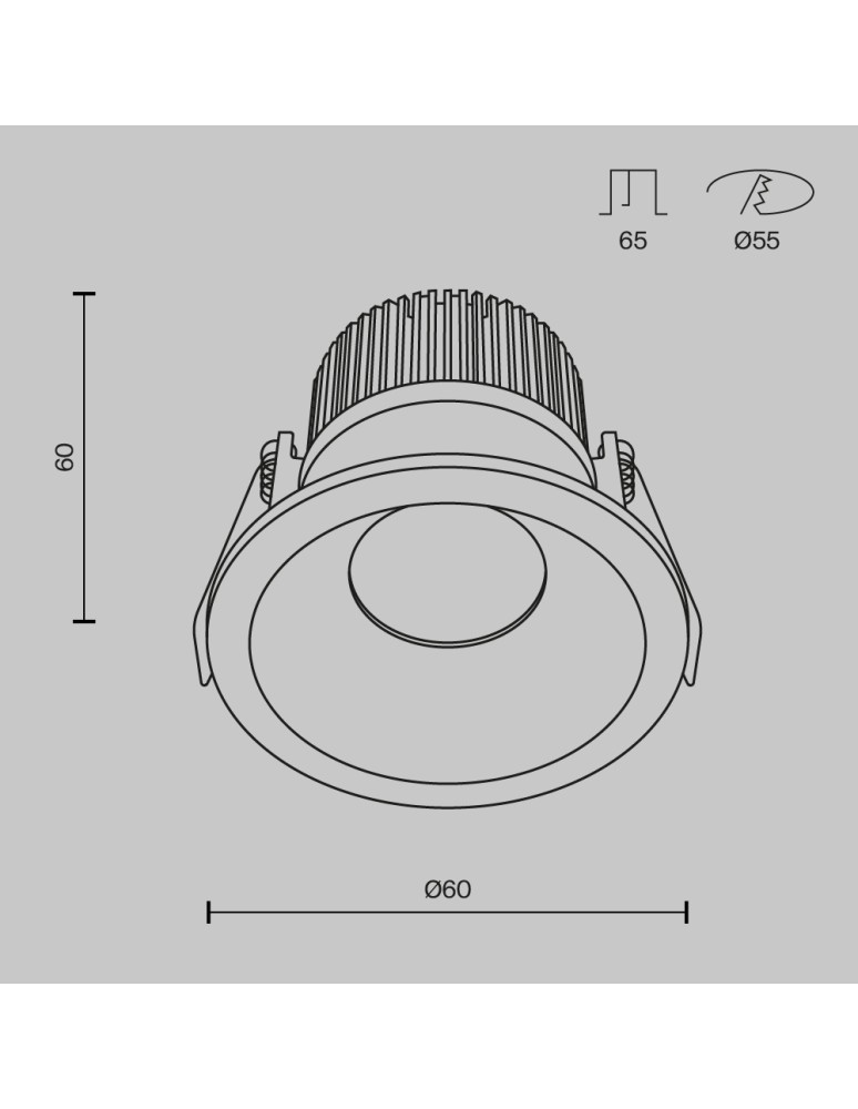 Maytoni Zoom Podtynkowa LED 6W 440lm 4000K IP65 Biały DL034-01-06W4K-D-W Maytoni Zoom Podtynkowa LED 6W 440lm 4000K IP65 Biały DL034-01-06W4K-D-W