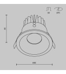 Maytoni Zoom Podtynkowa LED 12W 910lm 3000K IP65 Biały DL034-L12W3K-D-W Maytoni Zoom Podtynkowa LED 12W 910lm 3000K IP65 Biały DL034-L12W3K-D-W