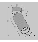 Lampy sufitowe regulowane - spoty - Maytoni Artisan Lampa Sufitowa 1xGU10 10W Złoty Mat C082CL-01-GU10-MG - product 6
