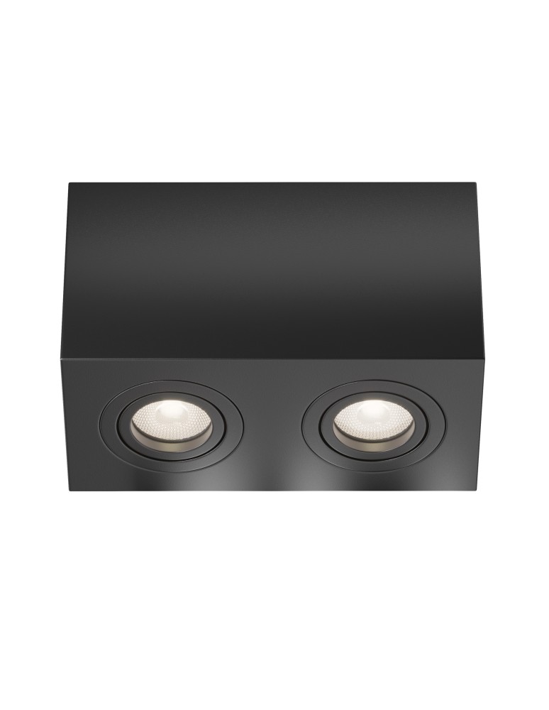 Maytoni Atom Lampa Sufitowa 2xGU10 50W Black C017CL-02B Maytoni Atom Lampa Sufitowa 2xGU10 50W Black C017CL-02B